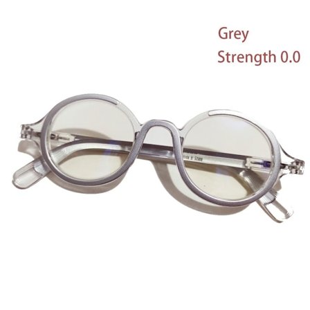 Lesebriller Optisk innfatning GRÅ STYRKE 0,0 STYRKE 0,0