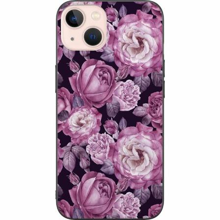 Apple Iphone 14 Svart Skal Blommor