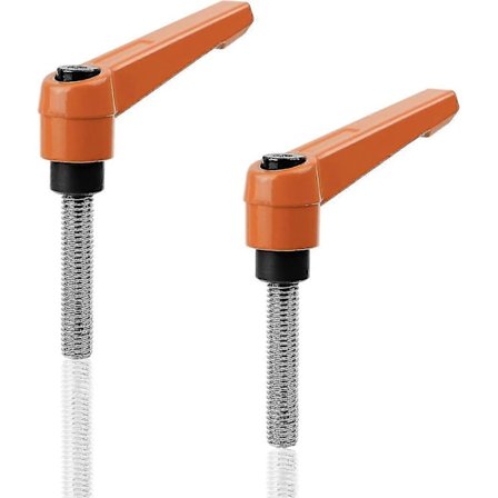 [LCS] Spændehåndtag, 2 stk. Orange M8 Spændehåndtag, Rustfrit stål, Rustfri