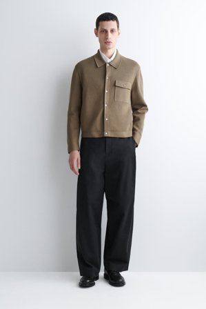 COS Herren Gestrickte Baumwolljacke - Braun