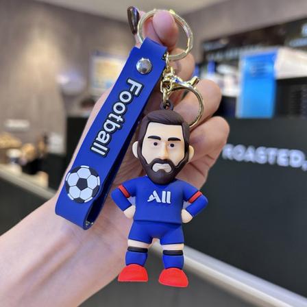 Fotballstjernefigur Messi nøkkelring Ryggsekk Veske Dekor Doll Pend A6