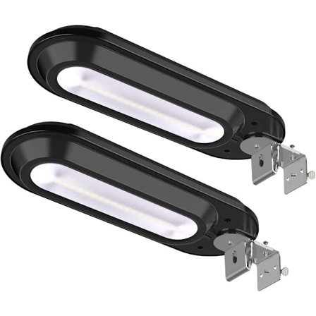 18 LED Solcelle Gatelampe, Utendørs Solcellelys 180° Bred Vinkel Justerbar med Bevegelsessensor 600LM IP65 Vanntett Solcelle