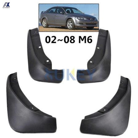 4 st. Stänkskydd för Mazda 6 GG1 2002 - 2008 1:a Gen 4-dörrars Sedan Stänkskärmar Mudguards Fender 2003 2004 2005 2006 2007