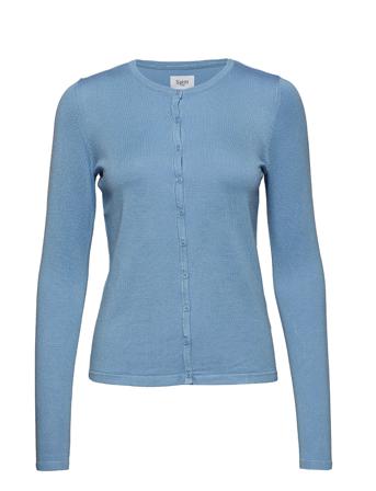A8661, Milasz R-Neck Cardigan Stickad Tröja Cardigan Blå Saint Tropez