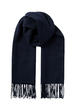 Å MAN Halsduk med fransar BO Halsdukar & scarves Blå ONESIZE