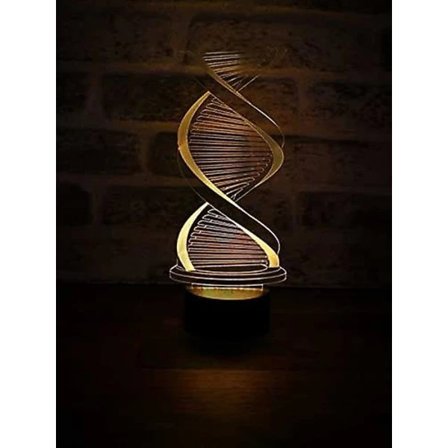 DNA 3D Illusion Nattlampa Akryllampa 3D Konst Abstrakt LED-lampa Färgskiftande Sovrumsnattlampa Presenter