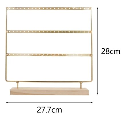 Øreringeholder Organizer Smykkestativ Øreringe Organizer Guld