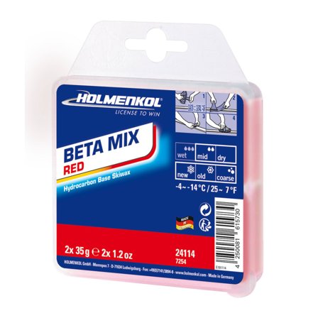 Holmenkol Betamix Red 2x35g ski wax Red OneSize