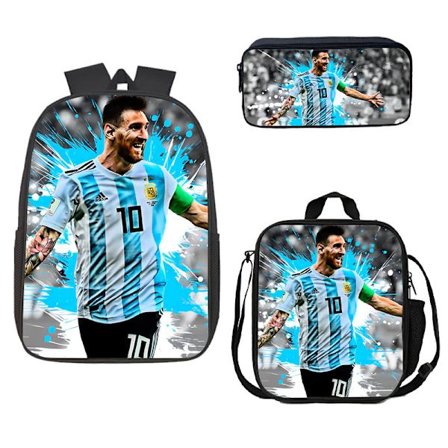 Fotbolls-VM studentryggsäck Messi-väska söt datorväska