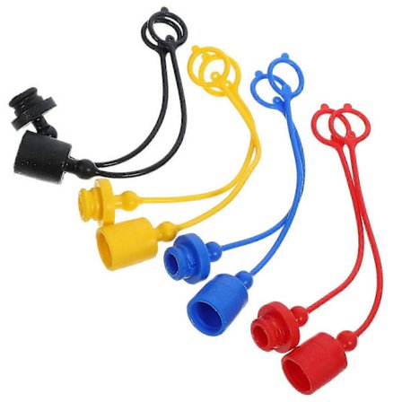 8 st Hydrauliska Kopplingsskydd Hydraulisk Snabbkoppling Dammskydd Ersättning (3/8')