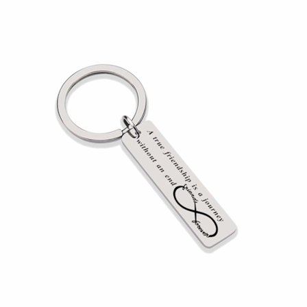 Vennskapsgave, beste venn-nøkkelring, ekte vennskap er en reise uten ende-nøkkelringgave