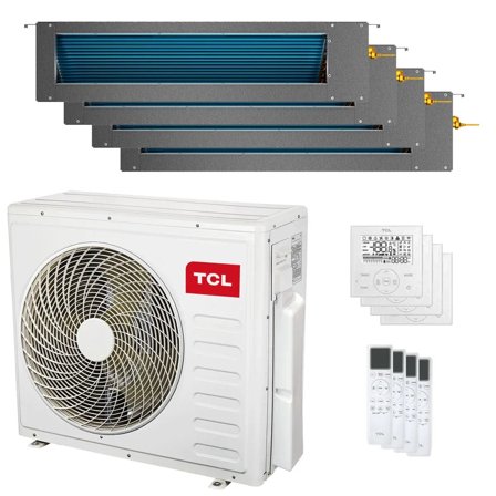 Condizionatore TCL Canalizzabile Serie D quadri split 9000+12000+12000+18000 BTU inverter A++ wifi unità esterna 12.2 kW
