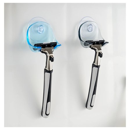 Denne 2-pak bærbare skraberholder har sugekopkroge og er velegnet til brusebad, badeværelse, rejser og vægmontering. Den er genanvendelig.