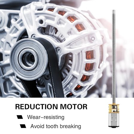 DC 6/12V N20 Växellåda Reduktionsmotor Med Lång Utgående Axel M4 x 100mm (12V 300RPM)