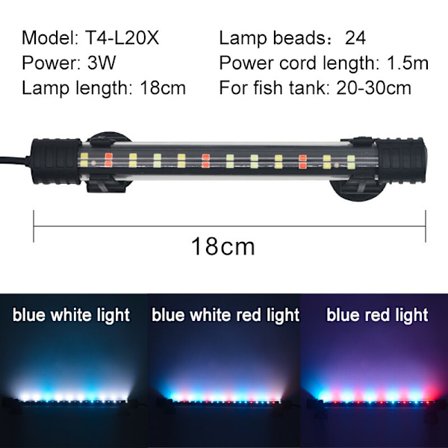 Aquarium Light LED Vattentät Fish Tank Light Unde