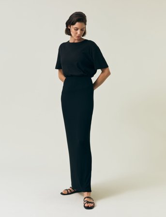 Lexington Clothing Maxi Jersey Skirt - Black - S