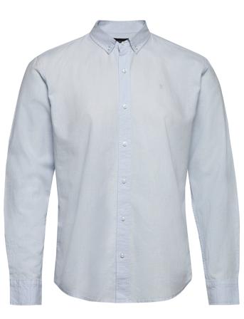 Cotton / Linen Shirt L/S Skjorte Uformell Blå Clean Cut Copenhagen*Betinget Tilbud