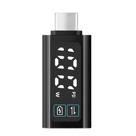 Type C-adapter 100W Ladekapasitet Synlig Strømdisplay Kobling USB C Hurtigladeadapter Konvertere