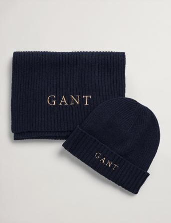 D1. Scarf Beanie Gift Box Accessories Headwear Beanies Blå GANT