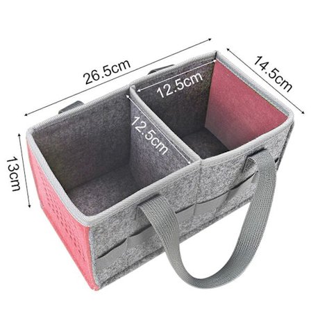 Filt foldbar opbevaringspose - pink APQ