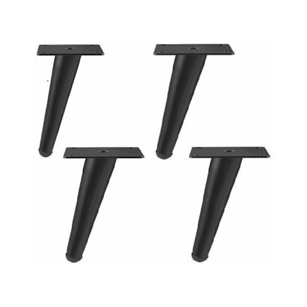 Pieces Furniture Sneda Koniska Stödben Soffben TV-Skåpsben Möbel Koniska Järnben (Matt Svart Sneda Koniska Ben 12cm), av DEBUNS