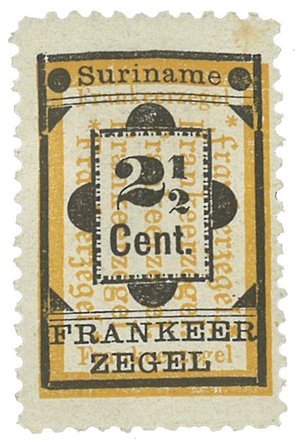 Suriname 1892 - NVPH 22 - Ubrugt