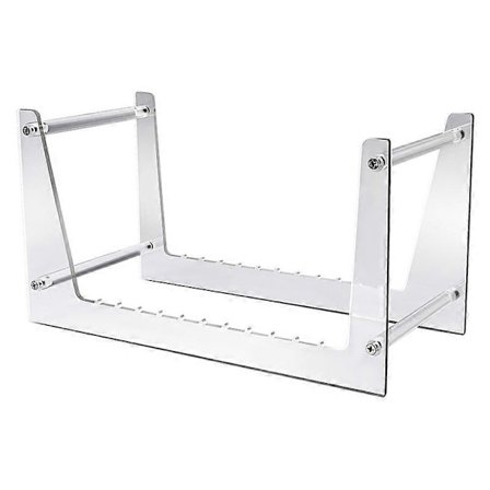 Gennemsigtigt vinylpladestativ til skrivebordsopbevaring af album, akryl vinylpladehylde display 50