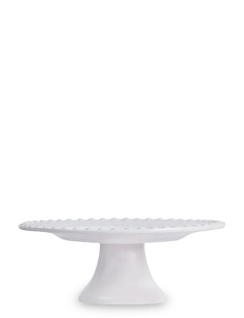 Daisy Cakeplate Small 22 Cm Home Tableware Serving Dishes Cake Platters Valkoinen PotteryJo