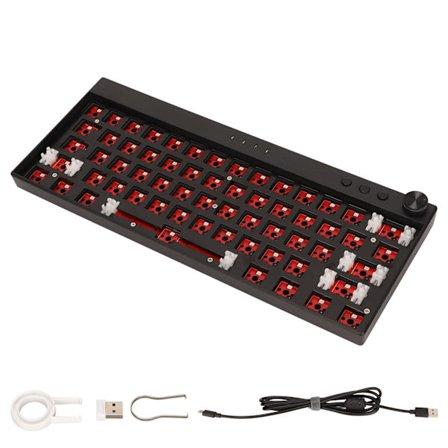 61-tasters mekanisk tastatur DIY-sæt RGB-baggrundsbelysning Switch Hot Swap Custom mekanisk gaming tastatur sæt sort
