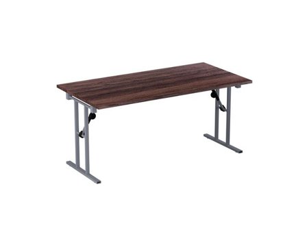 deNord Design Fällbord 1600x800x730x25 valnöt/silver - Lyreco - Kontorsmöbler och inredning - Bord och hurtsar - Fällbord