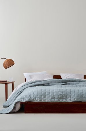 Jotex - Sengeteppe Gråblå - JARA - Kjøp Enkeltseng hos Jotex