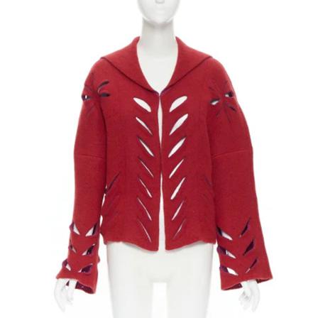 Dior Vintage Pre-owned Wool outerwear , Rood , Dames , Maat: S Vintage Jassen