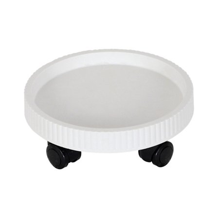 Rund Blomsterpotteholder, Tyk & Stabil, Anti-Deformation, Med Hjul (Ris)