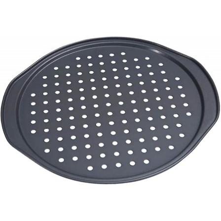 14 tommers nonstick karbonstål pizzapanne bakeware med hull pizzabakepanne for stekeovnsbakeutstyr 35 x 33 x 1,5 cm