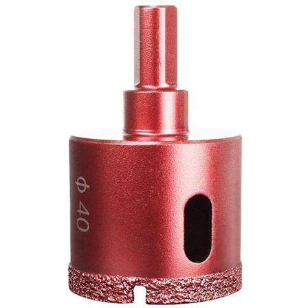 Diamant hullsag bor, kraftig hullkutter for glass/fliser/granitt/marmor (40 mm)
