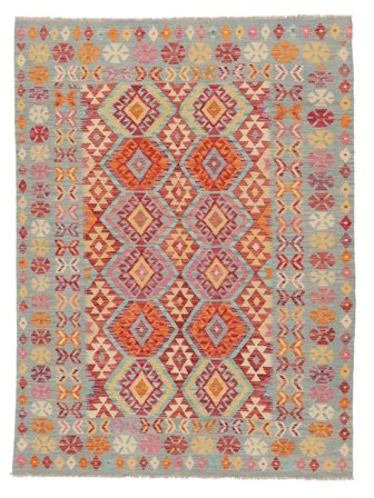 177X240 Tapis Kilim Afghan Old Style D'orient Marron/Rouge Foncé (Laine, Afghanistan) Carpetvista