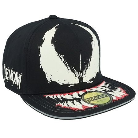 Difuzed - Schwarz Snapback Cap - Venom Glow In The Dark Novelty Black Snapback @ Hatstore
