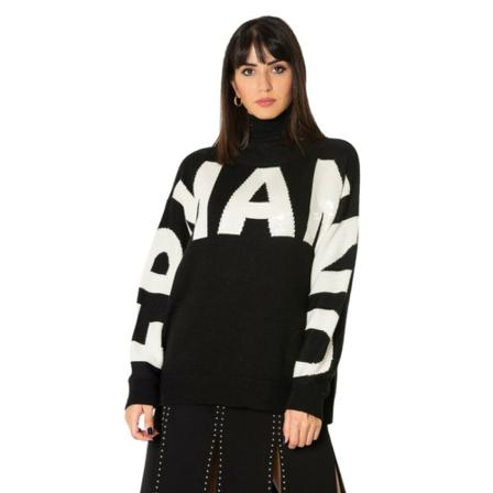 Ermanno Scervino Turtlenecks Sort, Dame Rullekraver