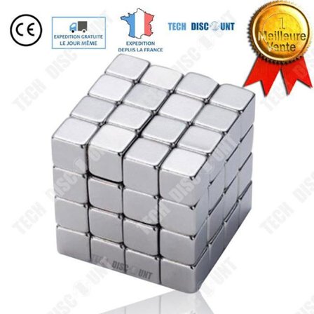 Magnetisk legetøj - TD - Terning - 216 terninger - 5mm - Sølv - Til børn og voksne