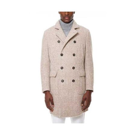 Eleventy, Double-Breasted Coats Beige, Heren, Maat:L