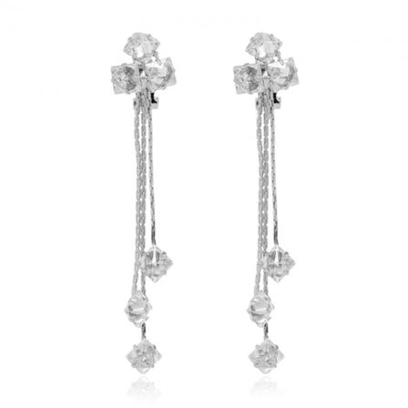 Clip-on øreringe til kvinder uden huller i ørerne med kubisk zirkonia