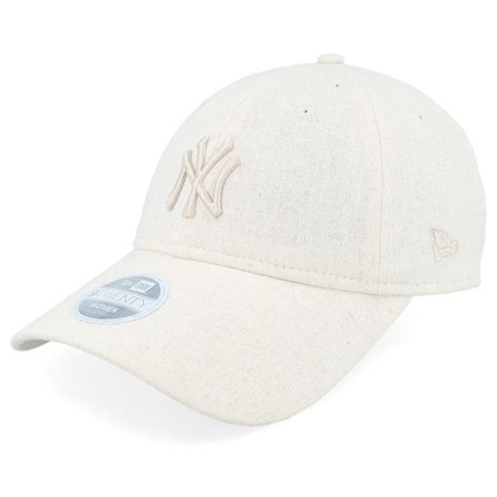 New Era - MLB Beige unconstructed Keps - New York Yankees Womens Linen 9TWENTY Stone Dad Cap @ Hatstore