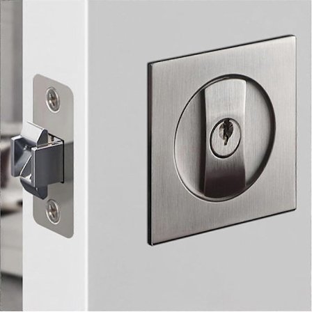 Skyvedørslås Lommedørslås Usynlig Innfelt Mortise Lås Tre Dør Lås Sølv - q36