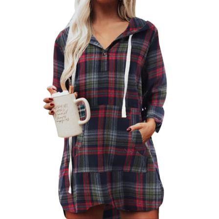 Kvinnor Långärmad Tröja Button Down Hoodies
