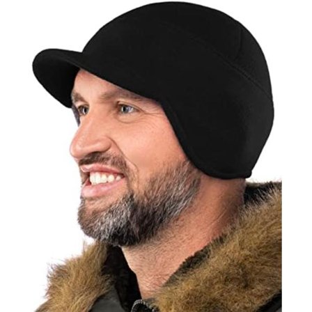 Vinterhue med Skygge - Herre Dame - Øreklap Kant Skull Cap Hat