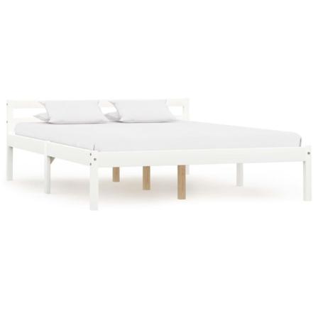Vidaxl Sängram Med 2 Lådor Vit Massiv Furu 140x200 Cm Vit