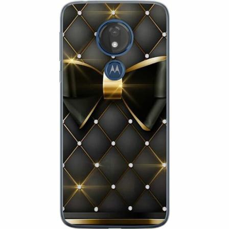 Motorola Moto G7 Power Genomskinligt Skal Gyllene Rosett