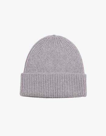 Merino Wool Beanie - Heather Grey - One Size