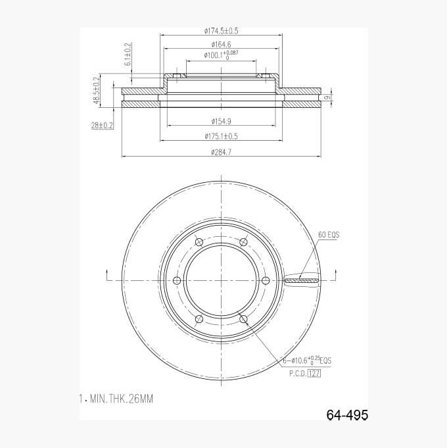 Bromsskiva - Biltema