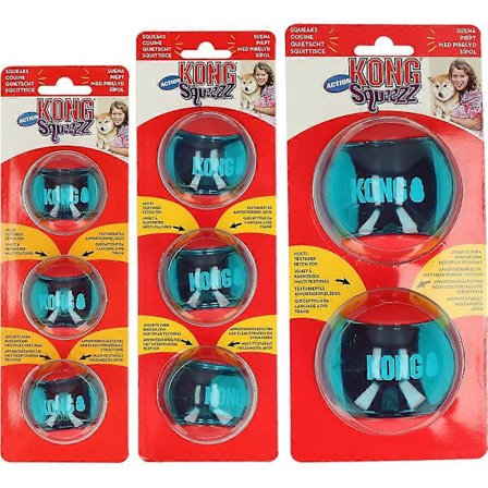 KONG Squeezz Action Röd Medium (FMY)